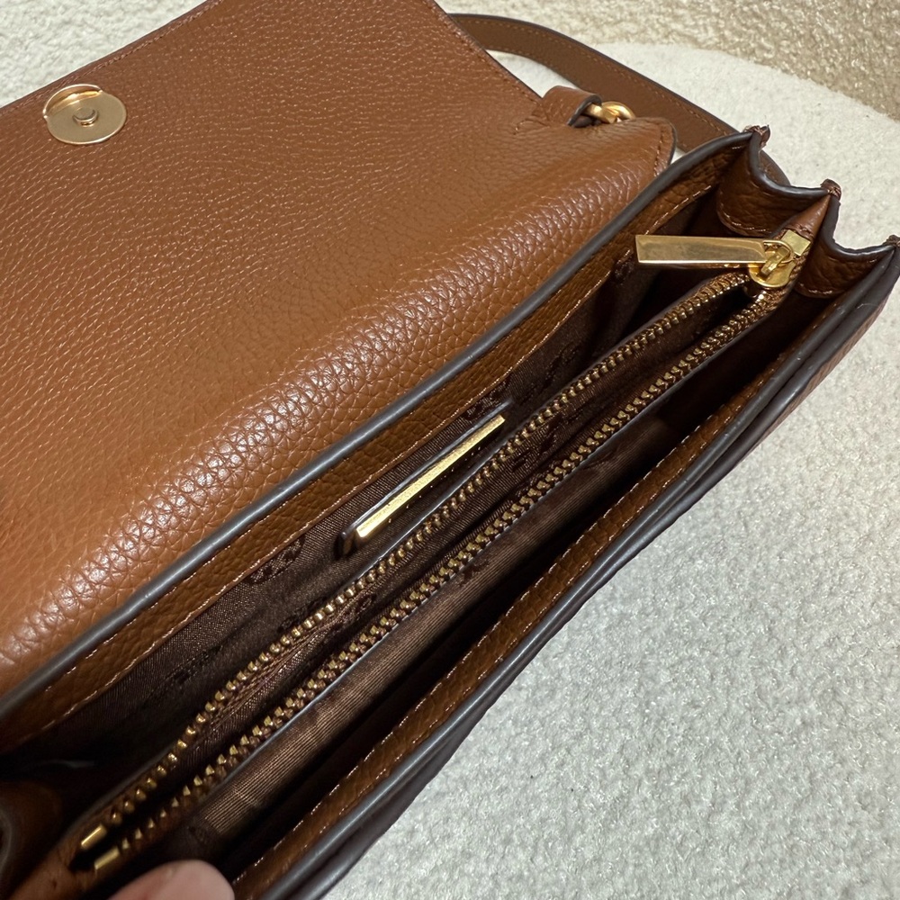 Tory Burch Tan Leather Crossbody Bag - Picture 7 of 11